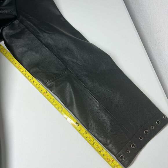 Vtg 80s JL Studio Leather Black Jacket Boho Size 16W - Picture 13 of 16